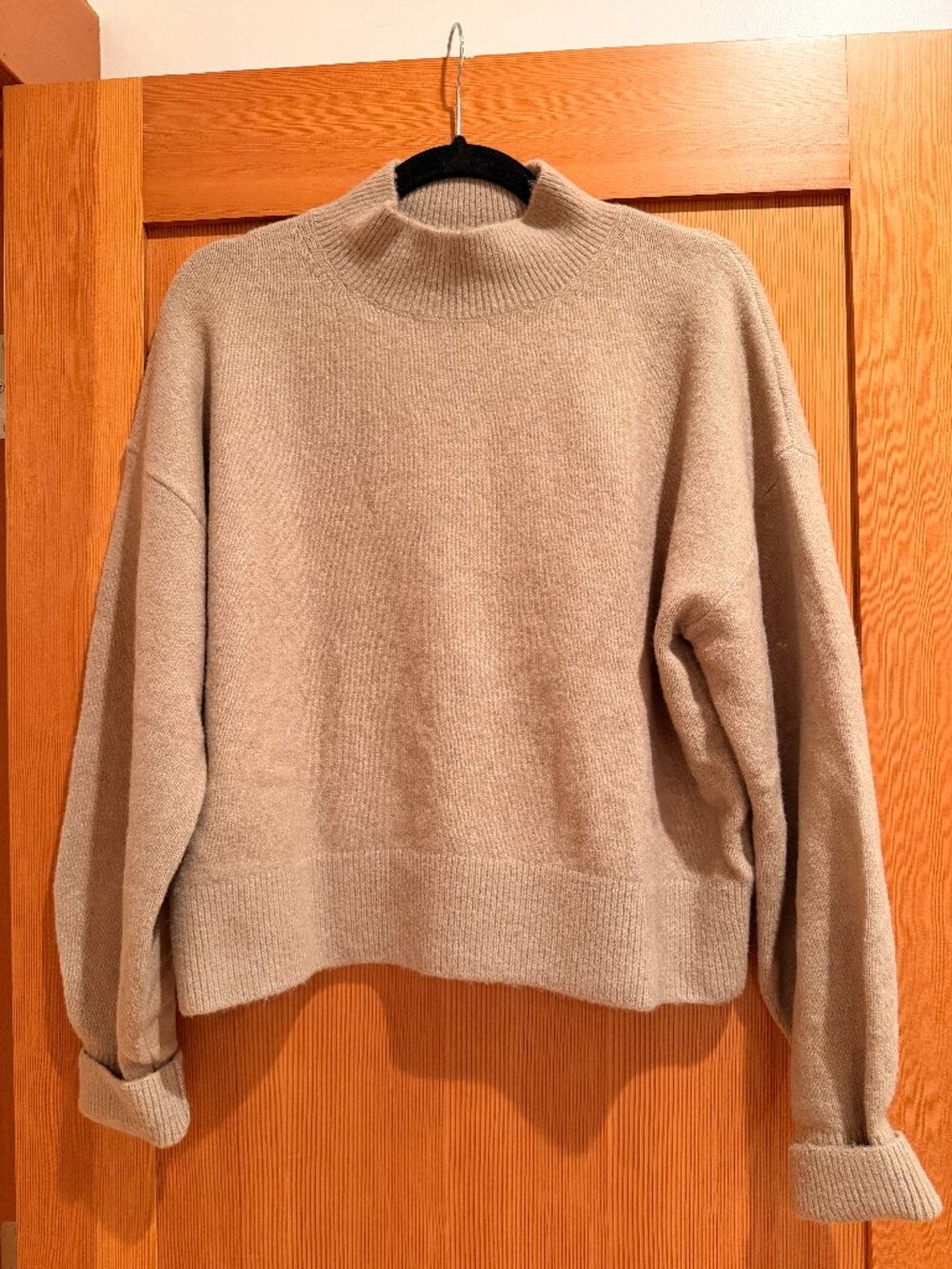 & Other Stories Tan Mock Neck Sweater - size medium NWT